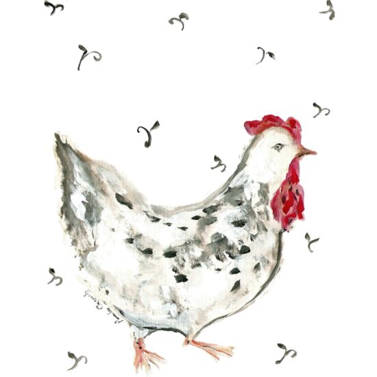 90542 French Hen White Thumbnail