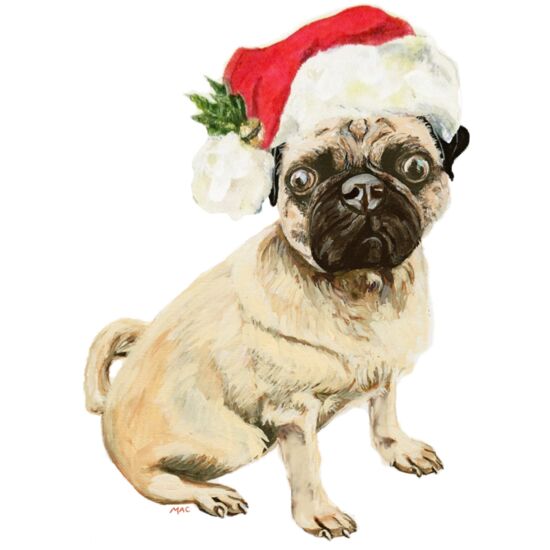 80435 Christmas Pug Thumbnail