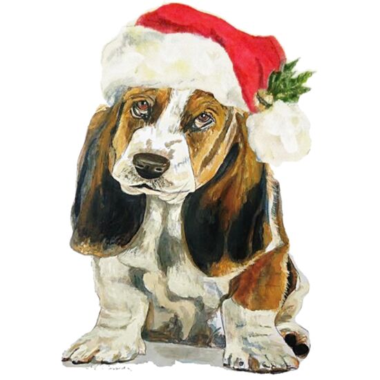 50185 Christmas Basset Hound Thumbnail