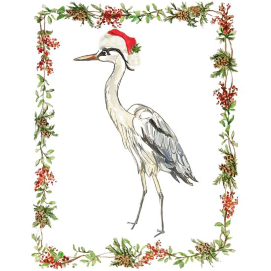 118 Holiday Heron with Border Thumbnail