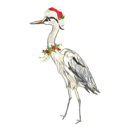 119 Holiday Heron with Wreath Thumbnail